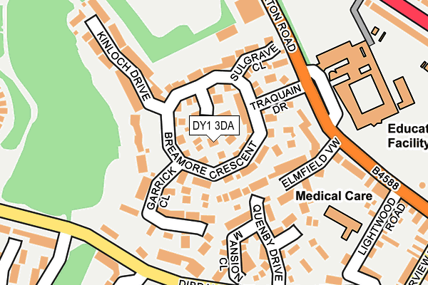 DY1 3DA map - OS OpenMap – Local (Ordnance Survey)