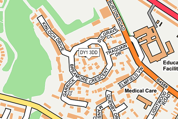 DY1 3DD map - OS OpenMap – Local (Ordnance Survey)