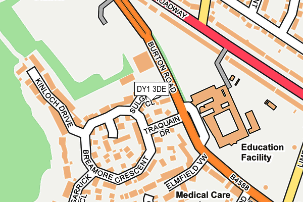 DY1 3DE map - OS OpenMap – Local (Ordnance Survey)
