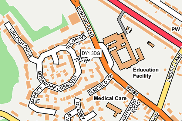 DY1 3DG map - OS OpenMap – Local (Ordnance Survey)