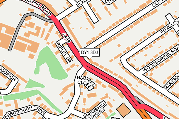 DY1 3DJ map - OS OpenMap – Local (Ordnance Survey)