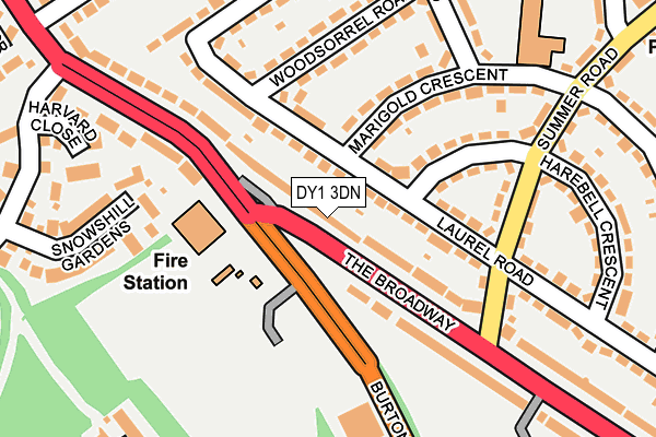 DY1 3DN map - OS OpenMap – Local (Ordnance Survey)