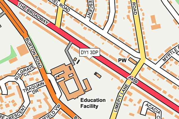 DY1 3DP map - OS OpenMap – Local (Ordnance Survey)