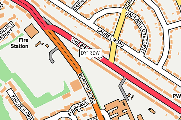 DY1 3DW map - OS OpenMap – Local (Ordnance Survey)