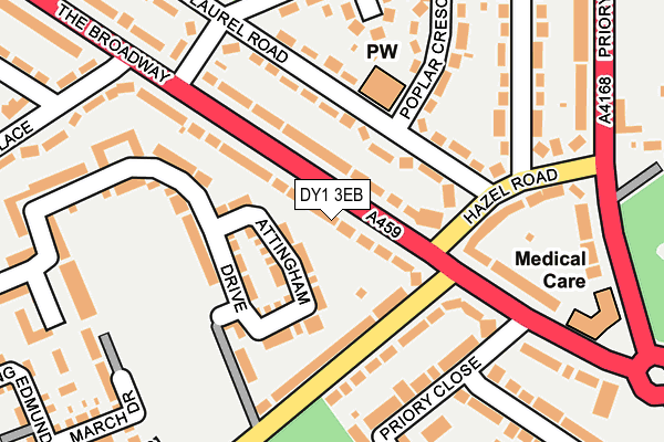 DY1 3EB map - OS OpenMap – Local (Ordnance Survey)