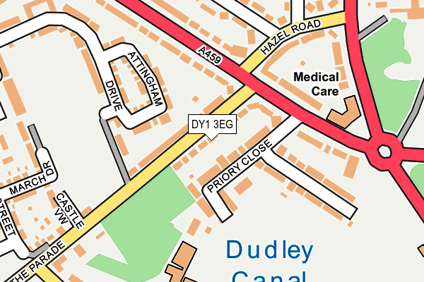 DY1 3EG map - OS OpenMap – Local (Ordnance Survey)