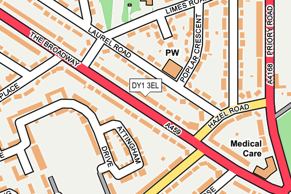 DY1 3EL map - OS OpenMap – Local (Ordnance Survey)