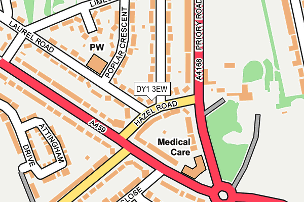DY1 3EW map - OS OpenMap – Local (Ordnance Survey)