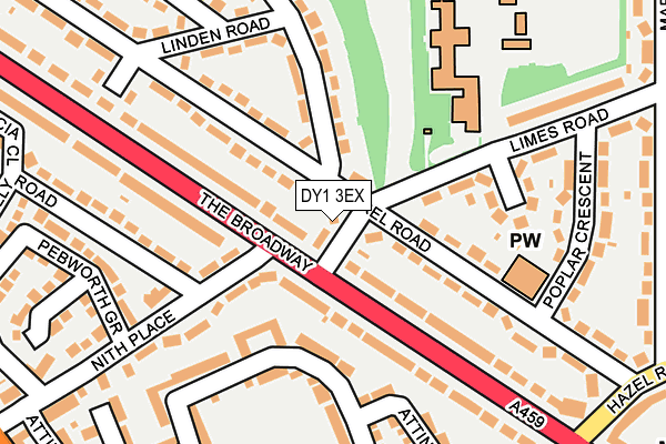 DY1 3EX map - OS OpenMap – Local (Ordnance Survey)