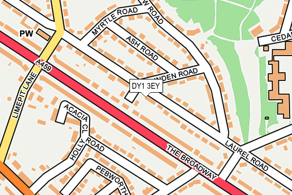DY1 3EY map - OS OpenMap – Local (Ordnance Survey)