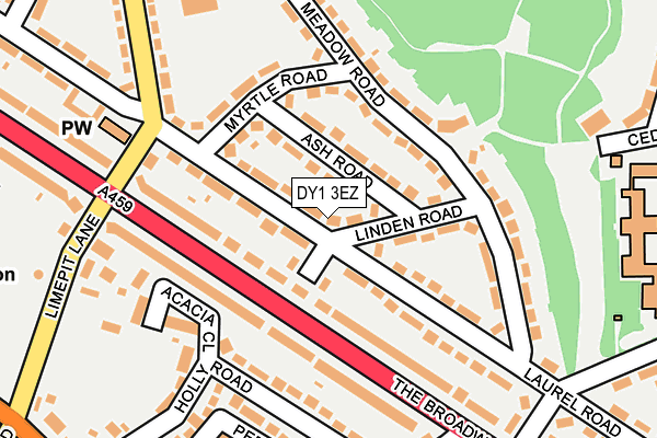 DY1 3EZ map - OS OpenMap – Local (Ordnance Survey)