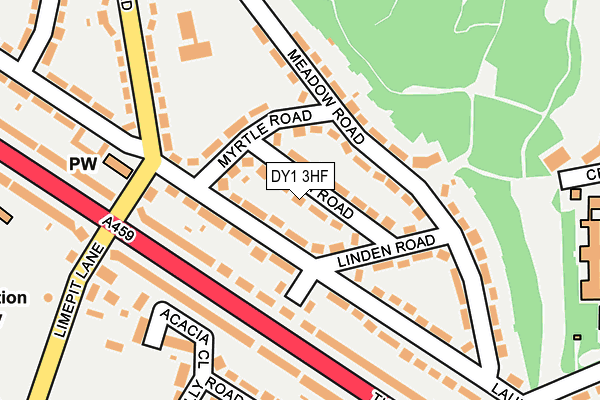 DY1 3HF map - OS OpenMap – Local (Ordnance Survey)
