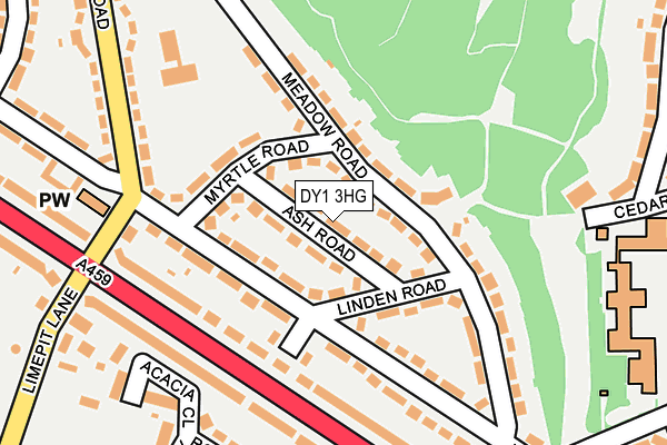 DY1 3HG map - OS OpenMap – Local (Ordnance Survey)