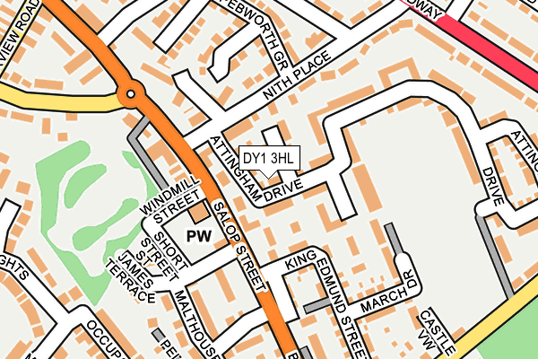 DY1 3HL map - OS OpenMap – Local (Ordnance Survey)