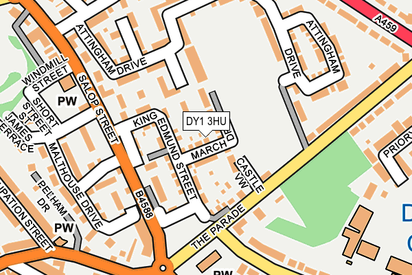 DY1 3HU map - OS OpenMap – Local (Ordnance Survey)