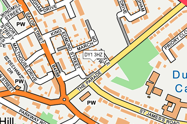 DY1 3HZ map - OS OpenMap – Local (Ordnance Survey)