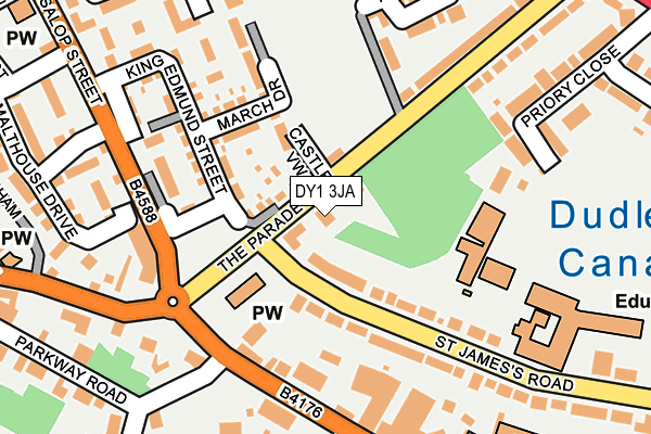 DY1 3JA map - OS OpenMap – Local (Ordnance Survey)
