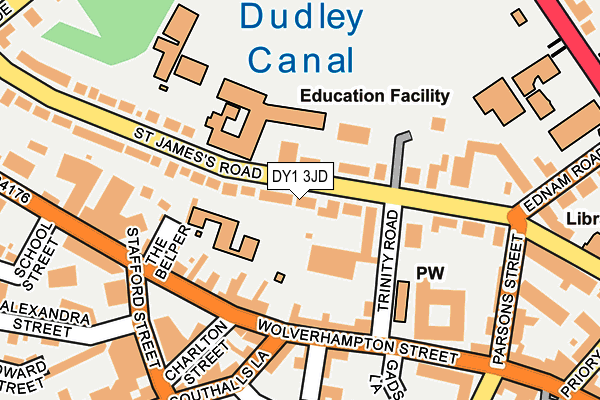 DY1 3JD map - OS OpenMap – Local (Ordnance Survey)