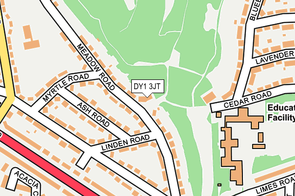 DY1 3JT map - OS OpenMap – Local (Ordnance Survey)