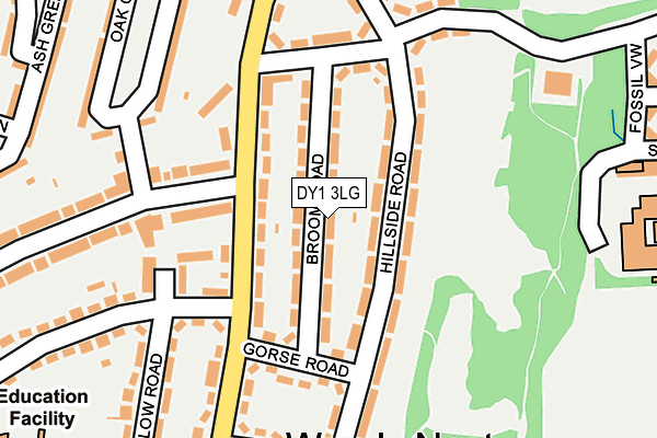 DY1 3LG map - OS OpenMap – Local (Ordnance Survey)