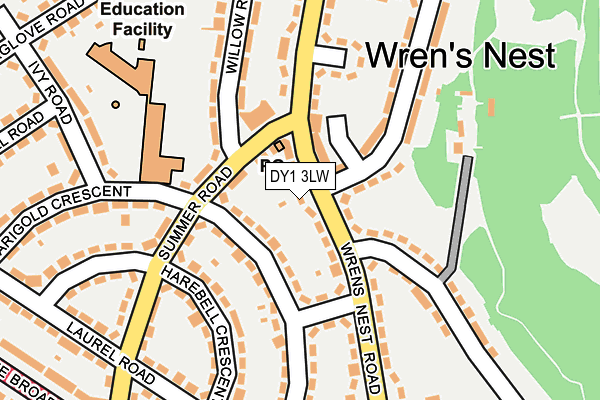 DY1 3LW map - OS OpenMap – Local (Ordnance Survey)