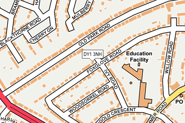 DY1 3NH map - OS OpenMap – Local (Ordnance Survey)