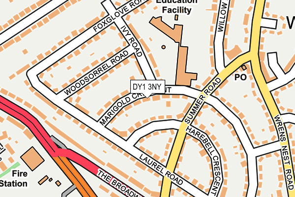 DY1 3NY map - OS OpenMap – Local (Ordnance Survey)