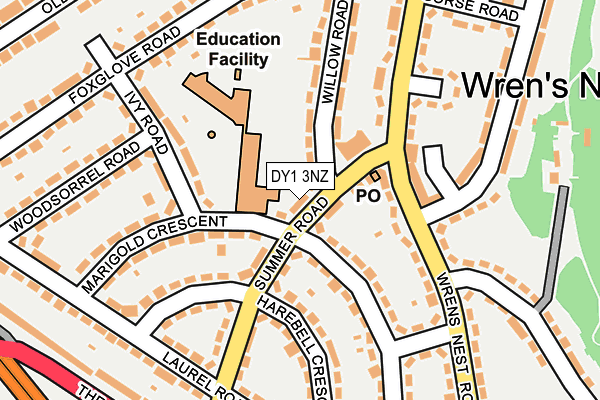 DY1 3NZ map - OS OpenMap – Local (Ordnance Survey)