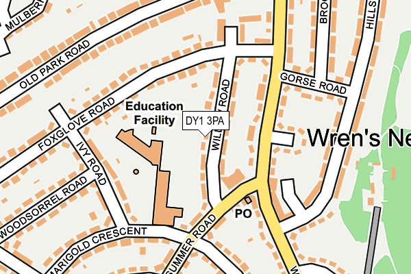DY1 3PA map - OS OpenMap – Local (Ordnance Survey)