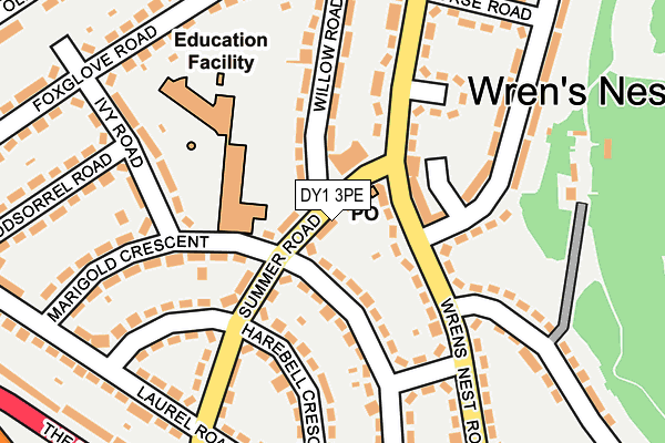 DY1 3PE map - OS OpenMap – Local (Ordnance Survey)