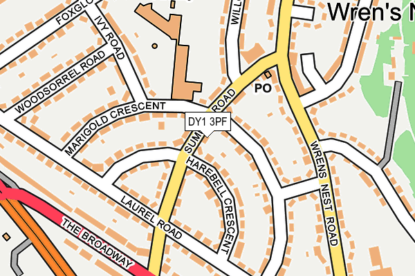 DY1 3PF map - OS OpenMap – Local (Ordnance Survey)