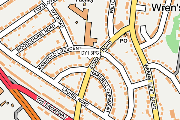 DY1 3PG map - OS OpenMap – Local (Ordnance Survey)