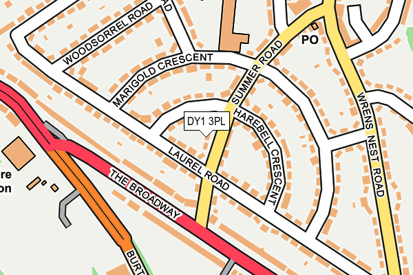 DY1 3PL map - OS OpenMap – Local (Ordnance Survey)