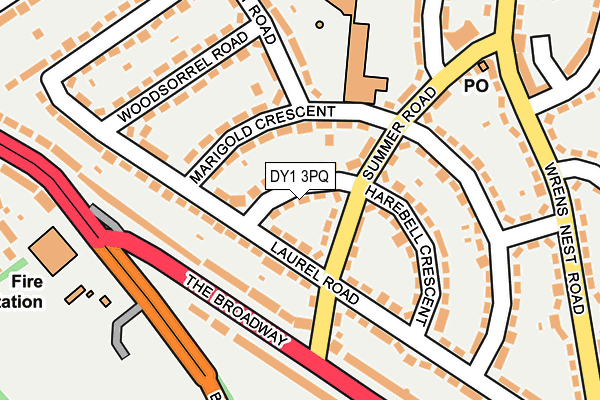 DY1 3PQ map - OS OpenMap – Local (Ordnance Survey)