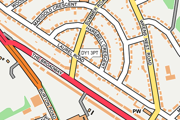 DY1 3PT map - OS OpenMap – Local (Ordnance Survey)