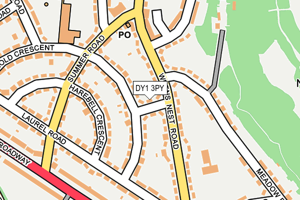 DY1 3PY map - OS OpenMap – Local (Ordnance Survey)