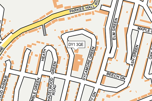 DY1 3QE map - OS OpenMap – Local (Ordnance Survey)