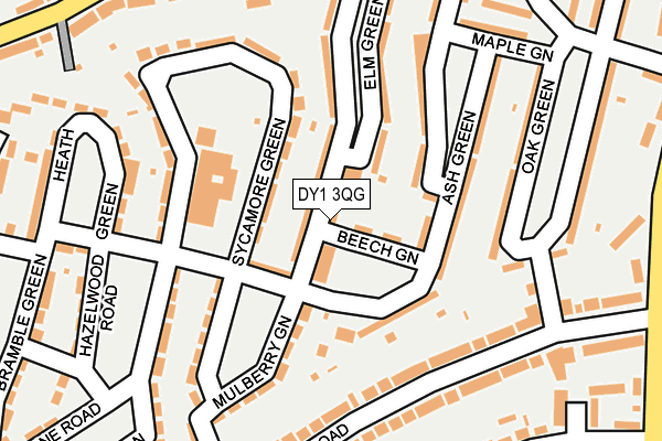 DY1 3QG map - OS OpenMap – Local (Ordnance Survey)