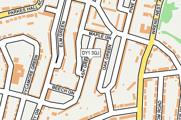DY1 3QJ map - OS OpenMap – Local (Ordnance Survey)