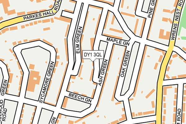 DY1 3QL map - OS OpenMap – Local (Ordnance Survey)