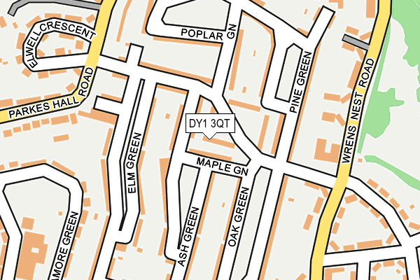 DY1 3QT map - OS OpenMap – Local (Ordnance Survey)