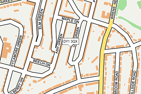 DY1 3QX map - OS OpenMap – Local (Ordnance Survey)