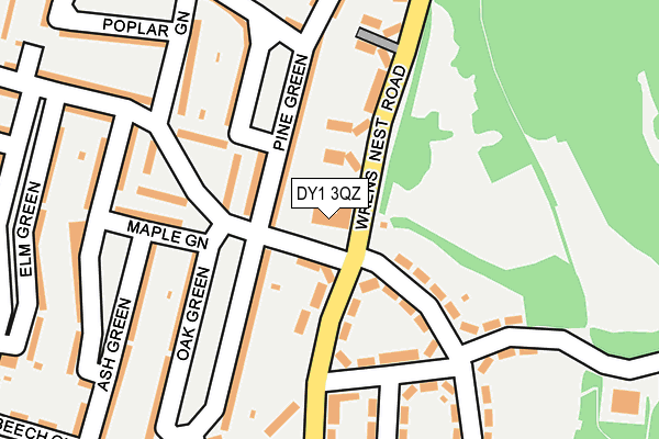 DY1 3QZ map - OS OpenMap – Local (Ordnance Survey)