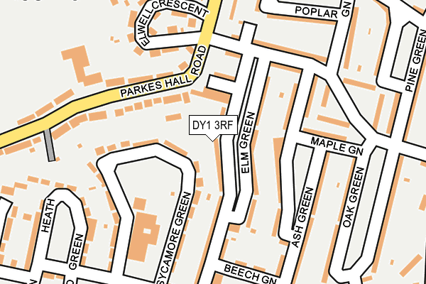 DY1 3RF map - OS OpenMap – Local (Ordnance Survey)