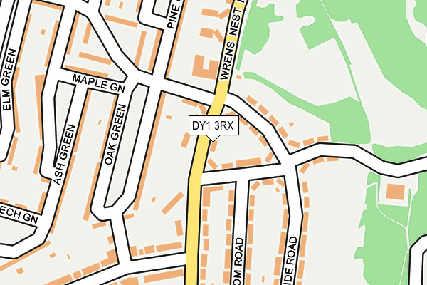 DY1 3RX map - OS OpenMap – Local (Ordnance Survey)