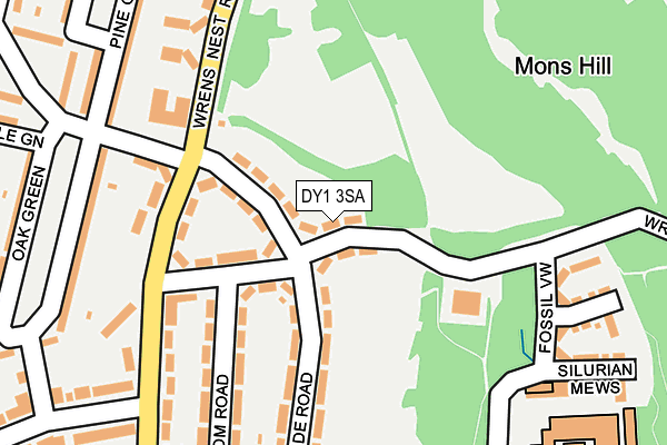 DY1 3SA map - OS OpenMap – Local (Ordnance Survey)