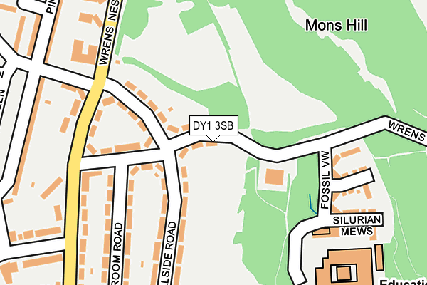 DY1 3SB map - OS OpenMap – Local (Ordnance Survey)