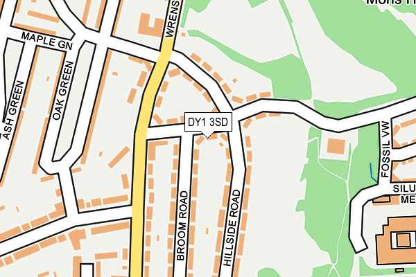 DY1 3SD map - OS OpenMap – Local (Ordnance Survey)