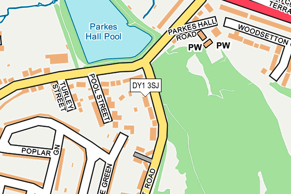 DY1 3SJ map - OS OpenMap – Local (Ordnance Survey)