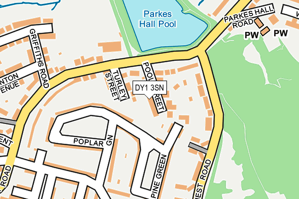 DY1 3SN map - OS OpenMap – Local (Ordnance Survey)